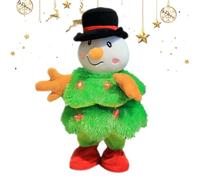 DzpKrka Pupazzo di neve che canta e - Peluche di Natale che canta e - Bambola interattiva con musica e per la casa camera da soggiorno | Decorazione per interni di auto appartamento