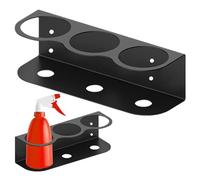 DzpKrka Supporto per bottiglie spray, 1/2/3 fori, in acciaio, da parete, 11/22/32 cm, per bottiglie spray, porta lattine, officina, bombole spray, rack per garage, negozio e casa