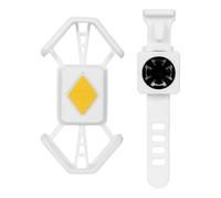 DzpKrka Supporto per telefono per bicicletta - Supporto in silicone con assorbimento degli urti - Fissaggio per smartphone per bicicletta - per adulti in movimento turismo corsa viaggio, bianco, Se