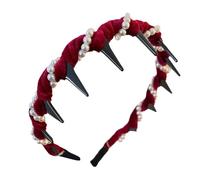 dzqad Abranca perla per ragazze, Girls Pearl Head fascia | Wave Hestpiece,Girlbanda per perle Girlbanda per capelli a banda per capelli Non cestino per capelli per le forniture per feste