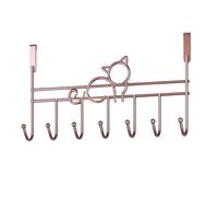 dzqad Appendiabiti sopra la porta | Robusto organizer da porta a forma di gatto - Porta asciugamano per soggiorno, bagno, camera da letto e cucina, gancio appendiabiti per, cappello, asciugamano