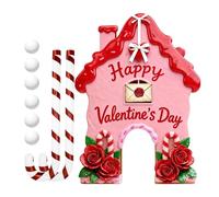 dzqad Gingerbread Dolci Golf Gioco | Giocattolo Portatile per Interni ed Esterni per la Famiglia e le Festività | Set Golf con Casa Pan di Natalizia,Ideale Per Casa, Ufficio, Feste, Raduni E