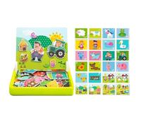 dzqad Puzzle Magnetici per Bambini | Divertenti Giochi Da Tavolo A Doppia Faccia - Puzzle Fattoria Giocattoli Attivita Bambini - per e Ragazzi Asilo Scuola a Casa Aula Sala Giochi Viaggio in