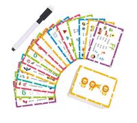 dzqad Schede flash alfabeto per bambini | Carta colorata di riconoscimento delle lettere per bambini, carte flash interattive per il riconoscimento 'alfabeto per la scuola materna, scuola materna