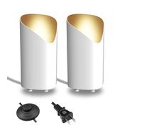 DZQWLL Confezione da 2 luci da Pavimento per Interni, Illuminazione da Pavimento da 9 W, con lampadine GU10 da 3000 K, faretto da Pavimento, faretti da Interno per Decorare la casa, Cavo da 5,9 Piedi