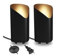 DZQWLL Confezione da 2 luci da Pavimento per Interni, Illuminazione da Pavimento da 9 W, con lampadine GU10 da 3000 K, faretto da Pavimento, faretti da Interno per Decorare la casa, Cavo da 5,9 Piedi
