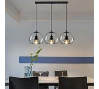 DZQWLL Moderna Lampada a Sospensione in Vetro Fumé, Lampadario Moderno in Vetro, Lampadario a Sospensione a Lampada a Sospensione Vintage Fattoria Creativa per Foyer della Sala da Pranzo dell'Isola de