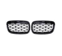 DZSCHUNLUSM Calandra Anteriore per BMW X5 X6 E70 E71 2008-2013 Diamond Rene Griglia Griglie Radiatore Sportive Griglie Anteriori Griglie per Auto Griglie Anteriori(Nero)