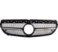 DZSCHUNLUSM Calandra Anteriore per Mercedes per Benz W246 per B Classe B180 B200 B250 2015-2019 Auto Griglia Anteriore Diamante Auto Superiore del Paraurti Cappuccio Maglia Griglie Anteriori(Nero)