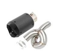 DZSCHUNLUSM Terminali di Scarico Moto per Kawasaki ZX6R ZX-6R per Ninja 636 per ZX 636 2009-2022 Tubo di Collegamento Centrale di Scarico per Motociclette Slip On Silenziatori Moto