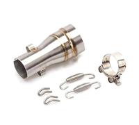 DZSCHUNLUSM Terminali di Scarico Moto Tubo di Collegamento Silenziatore di Scarico per Moto da 51mm Adattatore per Silenziatore per Moto Connettore Tubo Centrale Silenziatori Moto