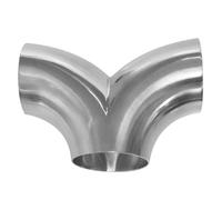 DZSCHUNLUSM Tubo di Scarico Auto Silenziatore A T A Spina di Pesce per Tubi di Scarico Universali per Saldatura da 1 Pezzo in Acciaio Inossidabile Automobile Tubo di Scarico(76-2MM)