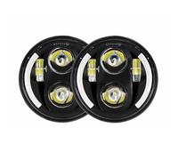 DZSDKHLFJ Faro 5,75 Pollici LED Faro Anteriore per Triumph per Rocket III 3 & Speed per Triple & per Street per Triple 5 3/4" Faro Fari Fendinebbia(40W Half Halo Black)