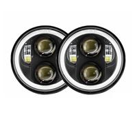 DZSDKHLFJ Faro 5,75 Pollici LED Faro Anteriore per Triumph per Rocket III 3 & Speed per Triple & per Street per Triple 5 3/4" Faro Fari Fendinebbia(40W Halo Black)