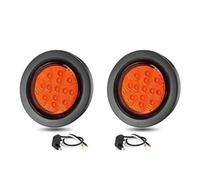 DZSFDGDDFGD Indicatori Direzione Fanale Posteriore Rotondo 14 LED 2,5 Pollici Indicatore Direzione Freno Stop Retromarcia Per Auto Camion Rimorchio Autobus(2pcs Yellow)