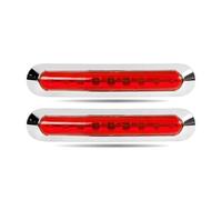 DZSFDGDDFGD Indicatori Direzione Luce Di Posizione Laterale Universale A 9 LED Per Camion, Rimorchi, Roulotte, Furgoni, Camper, Autobus, Barche, 12 V-24 V(Rosso)