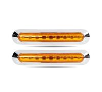 DZSFDGDDFGD Indicatori Direzione Luce Di Posizione Laterale Universale A 9 LED Per Camion, Rimorchi, Roulotte, Furgoni, Camper, Autobus, Barche, 12 V-24 V(Giallo)