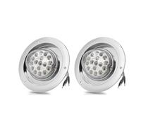 DZSFDGDDFGD Indicatori Direzione Luce Di Segnalazione Laterale A LED Con Cornice In Acciaio Inossidabile Per Camion, Rimorchi, Roulotte, Camper, 12 V 24 V(Yellow Red Bezel)