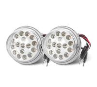 DZSFDGDDFGD Indicatori Direzione Luce Di Segnalazione Laterale A LED Con Cornice In Acciaio Inossidabile Per Camion, Rimorchi, Roulotte, Camper, 12 V 24 V(Yellow White)