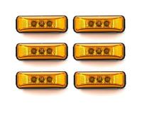 DZSFDGDDFGD Set Luci Posteriori 6 pezzi/set luci posteriori indicatori direzione a LED 12 V e 24 a per camion laterali a per rimorchi roulotte(6pcs yellow)