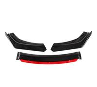 DZSHONGXINSM Spoiler Anteriore Labbro Paraurti Anteriore per Mini per Cooper per R55 R56 F55 F56 Spoiler Inferiore Splitter Diffusore Kit Carrozzeria Anteriore Spoiler Frontali(Black-Red)
