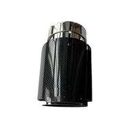 DZSHONGXINSM Terminale di Scarico 1 Pezzo Singolo Auto Scarico Punte Argento Tubo Lucido Fibra di Carbonio Terminale Terminale Marmitta per Universale Tubo di Scarico(ID 83MM-OD 89MM)