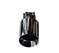 DZSHONGXINSM Terminale di Scarico 1 Pz Accessori Auto Ugello di Scarico Argento Lucido Punte di Scarico Auto di Marmitta Punte Tubo Terminale di Coda Generico Tubo di Scarico(ID 64MM-OD 101MM)
