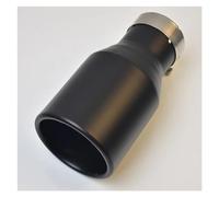 DZSHONGXINSM Terminale di Scarico 1PC Universale Accessori per Auto in Acciaio Inox Flangia Riccia Marmitta Punta Nera Opaca Tubo Finale Tubo di Scarico(ID 51 OD 89mm)