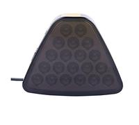 DZSJFGAIS Terza Luce Stop Centrale 1Pcs 12V Universale Auto Paraurti Posteriore Riflettore Luci Dei Freni Fanale Triangolo Pilota Anti-collisione Scaffale Libero(Nero)