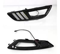 DZSJHGFDD Indicatori Direzione Dinamici 1 Coppia Per Ford Per Focus 3 MK3 2015-2018 Luci Diurne A LED Per Auto Gialle Funzione Indicatore Di Direzione, DRL Copertura Per Fendinebbia(BIANCO)