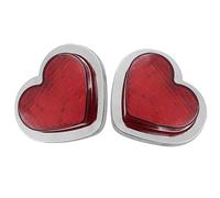 DZSJHGFDD Indicatori Direzione Dinamici 2 Luci Di Segnalazione Laterali A LED A Forma Di Cuore, Luce Rossa Fissa O Luce Bianca Fissa, 12V-24V, Adatte Per Auto, Camion E Rimorchi.(Rosso)