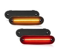 DZSJHGFDD Indicatori Direzione Dinamici Luci Di Direzione Laterali A LED Bianche E Rosse Per Paraurti, Luci Di Guida Per Mazda, Per Miata 1990-1997, Per Mazda MX-5 1999-2005(4PC Amber Red Smoked)