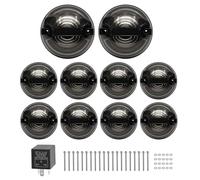 DZSJHGFDD Indicatori Direzione Dinamici Set Luci Segnalazione A LED Per Land Per Rover Per Defender Per Defender 90/110 1983-2019 Fendinebbia Stop Freno Luce Retromarcia Indicatore(Smoked Black lens)