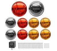 DZSJHGFDD Indicatori Direzione Dinamici Set Luci Segnalazione A LED Per Land Per Rover Per Defender Per Defender 90/110 1983-2019 Fendinebbia Stop Freno Luce Retromarcia Indicatore(Multi-colors lens)