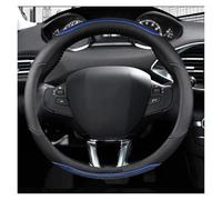 DZSNBMSHD Coprivolante per Peugeot 208 2012 2013 2014 2015 2016 2017 2018 Coprivolante per Auto in Fibra di Carbonio + Pelle PU Accessori per Auto Interni Coprivolante Universale(Blu)