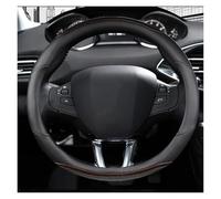 DZSNBMSHD Coprivolante per Peugeot 208 2012 2013 2014 2015 2016 2017 2018 Coprivolante per Auto in Fibra di Carbonio + Pelle PU Accessori per Auto Interni Coprivolante Universale(caffè)