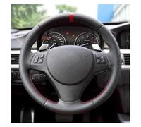 DZSNBMSHD Coprivolanti Coprivolante per Auto Trim Cucito A Mano in Pelle con Striscia Rossa per BMW Serie 1 3 E82 E87 E90 X1 E84 Vecchio 2011-2013 Copertura del Volante