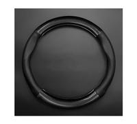 DZSNBMSHD Coprivolanti Coprivolante Universale Super Sottile in Pelle Fibra di Carbonio 38 Cm 36 Cm Forma D Estiva Copertura del Volante(40cm Round -Black)