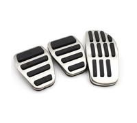DZSNBMSHD Pedaliera Auto per Scenic 4 IV 2016~2022 Pedali Freno Frizione in Acciaio Inossidabile per Auto Senza Foratura Copripedali Auto Pedale Pad Copertura(3 PCSA)