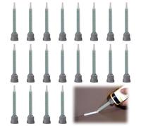 Dzsomt 20 pezzi Resina Ugelli Miscelatori Ugello di Miscelazione Statica Beccuccio Miscelatore Ugelli per Miscelazione Epossidica in Plastica 1:1 Applicatori per Resina Bicomponente