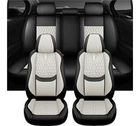 DZSQEGBX Set Copri-Sedile Universali Per BMW E60 E46 E60 E36 X5 E70 Coprisedili Per Auto Di Lusso In Pelle Accessorio Per La Decorazione Degli Interni(Off white,5 PCS)