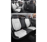 DZSQEGBX Set Copri-Sedile Universali Per BMW E60 X3 E83 F25 F30 E46 Serie 1 E87 E30 E92 E91 Coprisedili Per Auto Personalizzati In Pelle PU(Full Set-White)