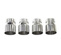 DZSQEGBX Silenziatore Scarico 4 Pezzi/Lotto Terminali Scarico in Acciaio Inossidabile Terminali Scarico Diretti per BMW F87 per M2 F80 per M3 F82 F83 per M4 Punta Scarico(Argento)