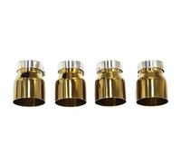 DZSQEGBX Silenziatore Scarico 4 Pezzi/Lotto Terminali Scarico in Acciaio Inossidabile Terminali Scarico Diretti per BMW F87 per M2 F80 per M3 F82 F83 per M4 Punta Scarico(Gold)