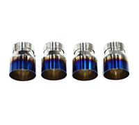 DZSQEGBX Silenziatore Scarico 4 Pezzi/Lotto Terminali Scarico in Acciaio Inossidabile Terminali Scarico Diretti per BMW F87 per M2 F80 per M3 F82 F83 per M4 Punta Scarico(Blu)
