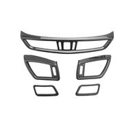 DZSQTGJKIO Bocchette dell'Aria 5 Pezzi/Set Cornice Copertura per Bocchetta Ventilazione dell'Aria Condizionata per Auto per Nissan per X-Trail T32 per Qashqai J11 2014-2020 Griglia Anteriore