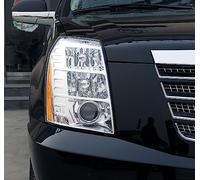 DZSQTGJKIO Lente Del Faro Borsette Della Copertura Per Cadillac Per Escalade 2006-2013 Trasparente Paralume Lampada Ombra Testa Luci Maschera Alloggiamento Fari Copriobiettivo(Giusto)