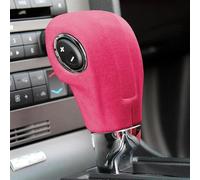 DZSQTGJKIO Modanatura Interni Decorazione per Ford per Mustang 2009-2014 Decorazione Leva Cambio in Pelle Scamosciata Protezione Guscio Colorato Accessori Interni(Pink)