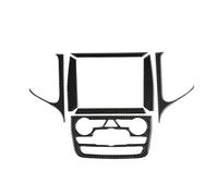 DZSQTGJKIO Modanatura Interni Decorazione per Jeep per Grand Cherokee 2014-2018 Console Centrale per Auto Navigazione Cruscotto Decorazione Copertura Adesivi Accessori Interni(Nero)