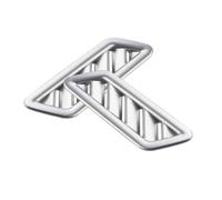 DZSQTGJKIO Modanatura Interni Decorazione per VW per T-ROC per T ROC 2018-2022 Copertura Decorativa per Presa d'Aria Condizionata Laterale per Auto Accessori Interni(Argento)